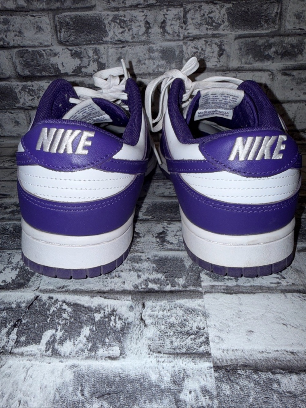 Used Nike Dunk Low Retro White Court Purple Men's Sneaker DD1391-104 Low Sz 11M - Picture 6 of 12